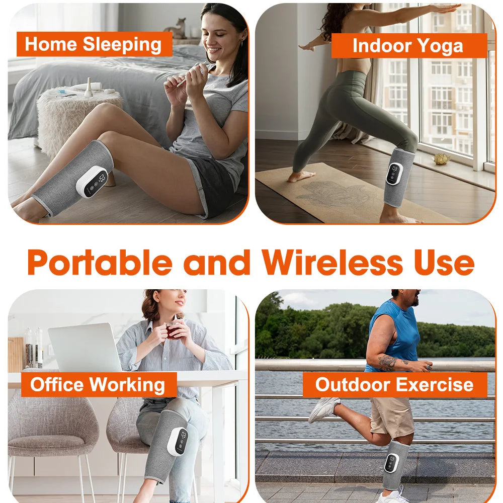 Air Pressure Calf Massager 3 Modes Electric Airbag Compression Leg Massager Calf Foot Massager Muscle Relax Blood Circulation
