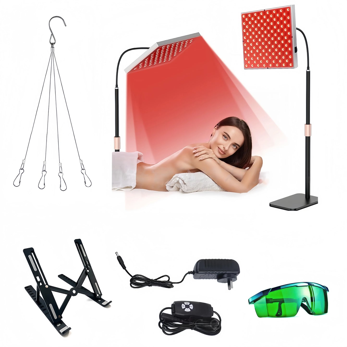 225Pcs LED Red Light Panel Lamp for LED Light Back Pain Relief Weight Loss Slimming Machine Waist Shoulder Heat Massager