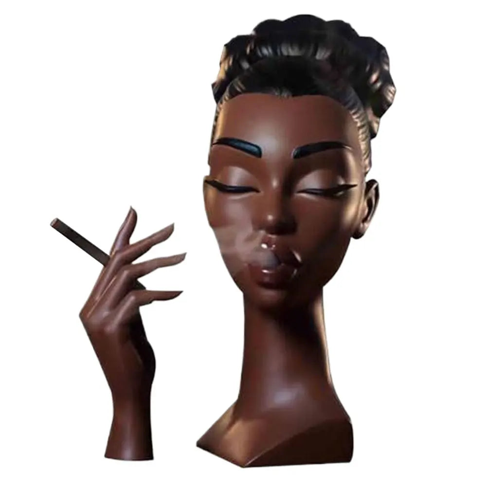 Headscents Incense Holder Elegant Black Women Head Incense Burner Black Woman Incense Burner Head Black Women Home Decoration