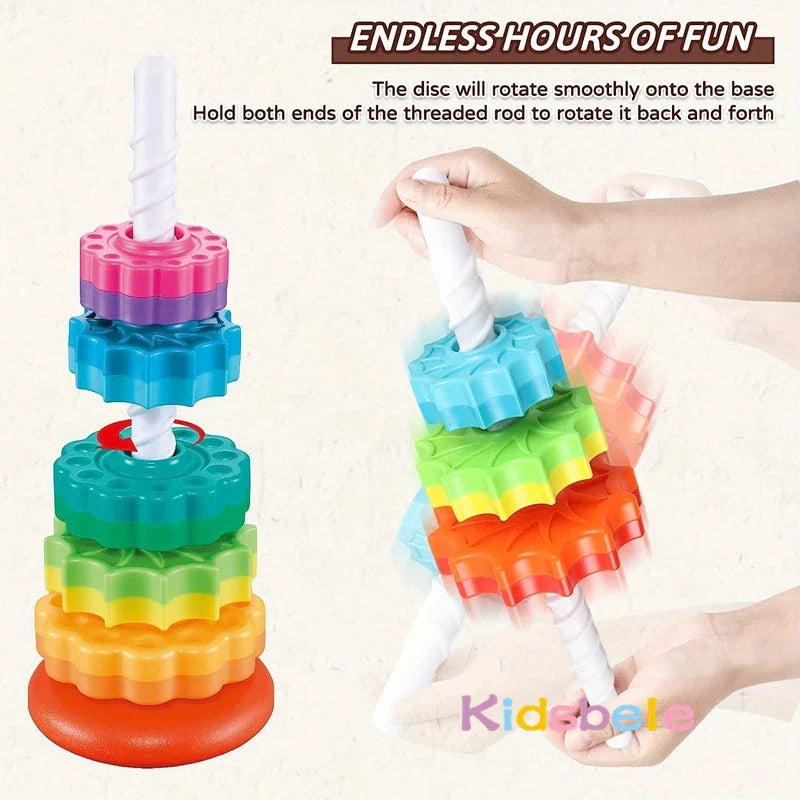 Rainbow Spinning Stacking Rings