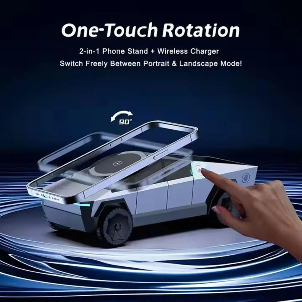 Desktop Stand 3-in-1 CyberDock Wireless Charging Station For IPhone16 15 14 Pro Max, AirPods, IWatch, With Ambient Light