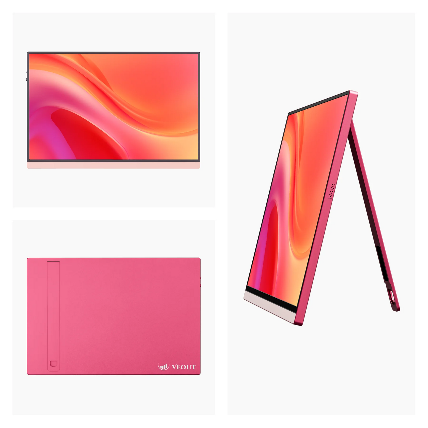VEOUT 16-inch 60HZ Gaming Portable Monitor for Laptop, 16:10 IPS 1200P Display LCD FHD External Second Computer Screen for Phone