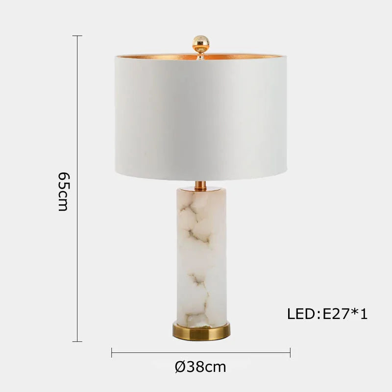 Rattan and Marble Ball Lamp