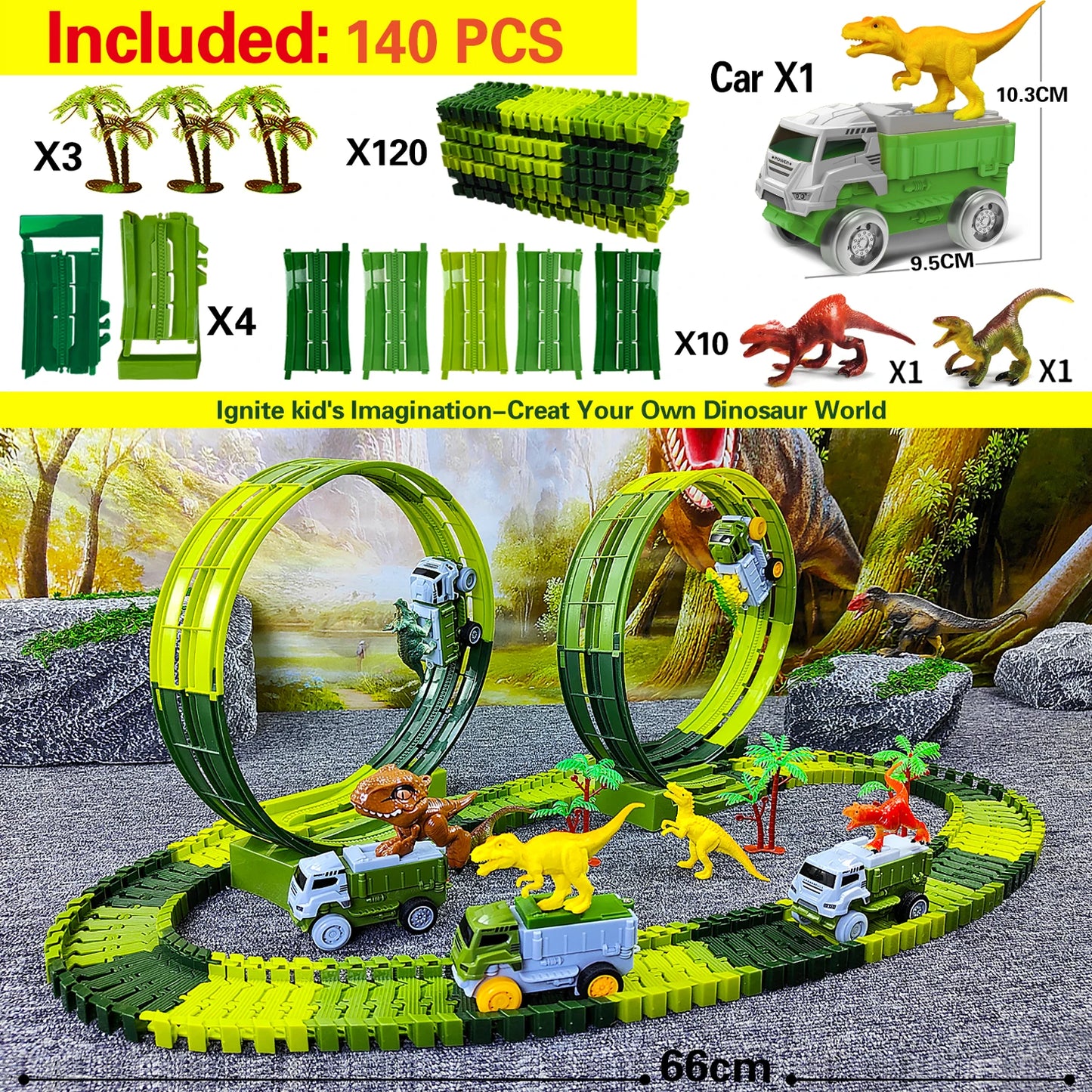 Children Electric Track Toy Car Engineering Minin Car Set Kids Puzzle Boy Toys Track Car Anti-gravity Track Train Gift for Kid