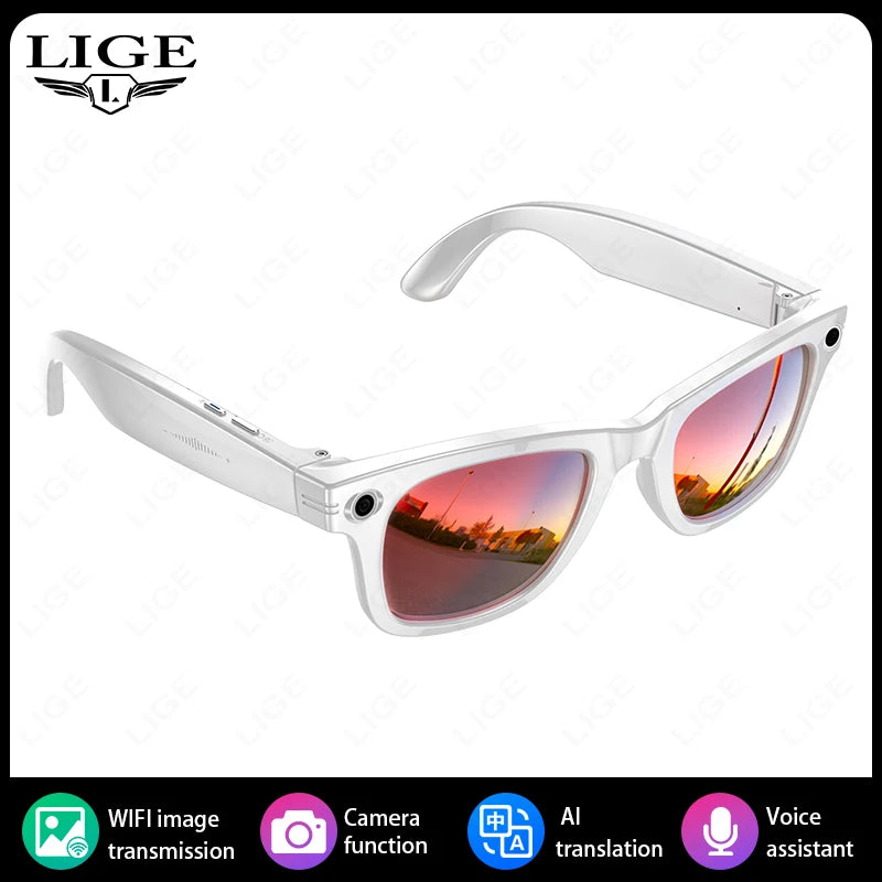 2025 New Upgrade Smart Glasses With Camera Video Recording AI Photo Recognition Bluetooth Call Translation Voice Sunglasses Men