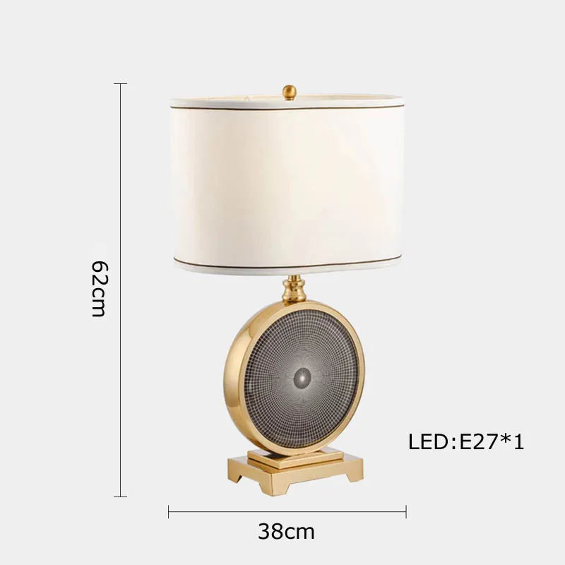 Rattan and Marble Ball Lamp