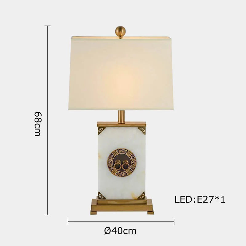 Rattan and Marble Ball Lamp