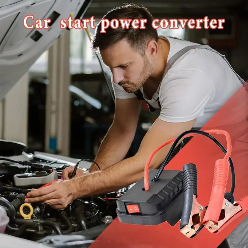 Portable Car Battery Jump Starter Jump Box Lithium Battery Converter - Compact Power Pack for Emergency Vehicle Starting