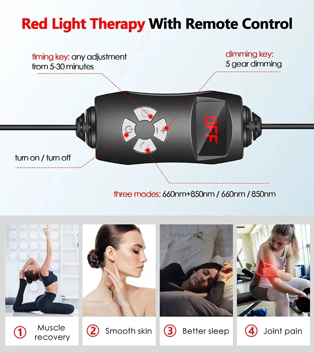 225Pcs LED Red Light Panel Lamp for LED Light Back Pain Relief Weight Loss Slimming Machine Waist Shoulder Heat Massager