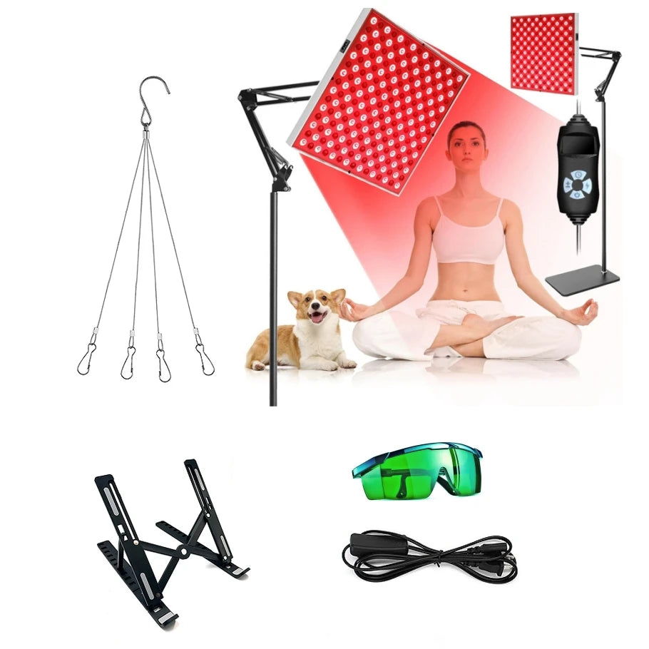 225Pcs LED Red Light Panel Lamp for LED Light Back Pain Relief Weight Loss Slimming Machine Waist Shoulder Heat Massager