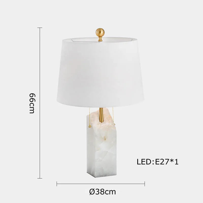 Rattan and Marble Ball Lamp