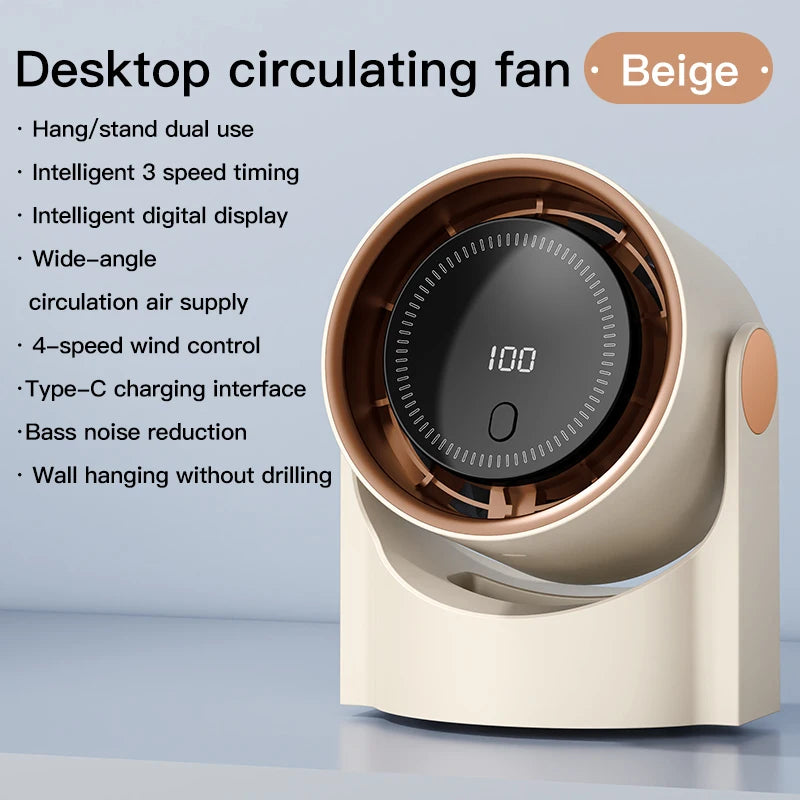 Xiaomi Smart Electric Fan Usb Multifunction Bladeless Fan Desktop Silent Wall Mounted Ventilator Fan Home Office Indoor Camping