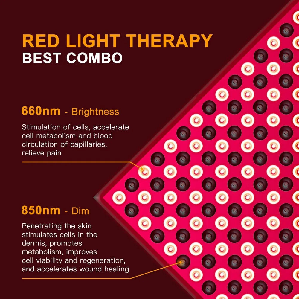 225Pcs LED Red Light Panel Lamp for LED Light Back Pain Relief Weight Loss Slimming Machine Waist Shoulder Heat Massager