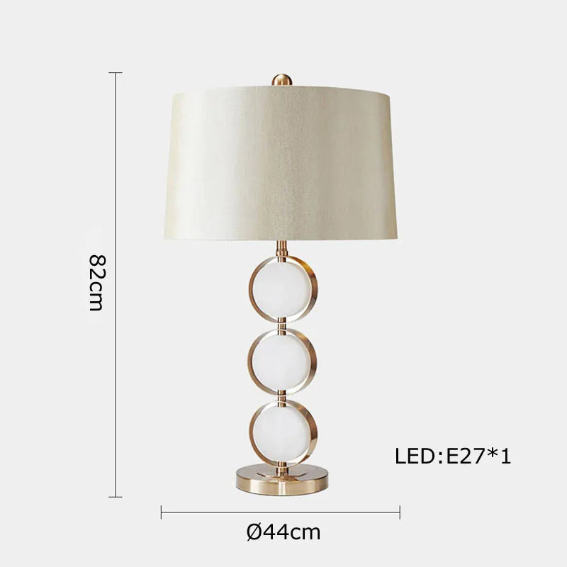Rattan and Marble Ball Lamp
