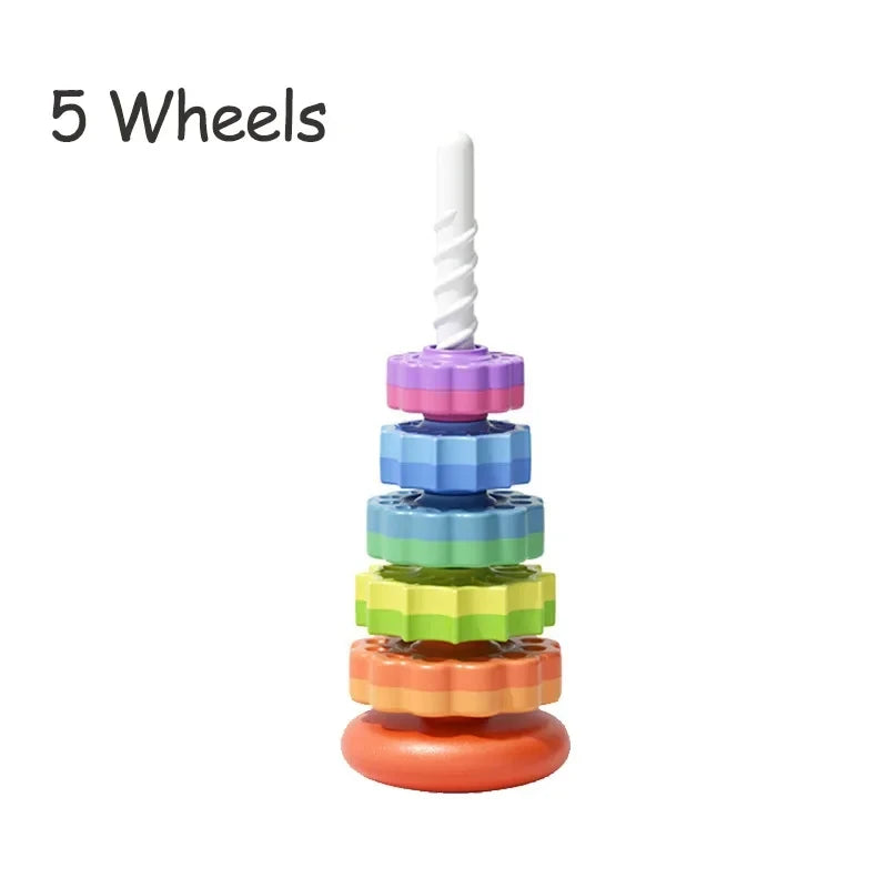 Rainbow Spinning Stacking Rings