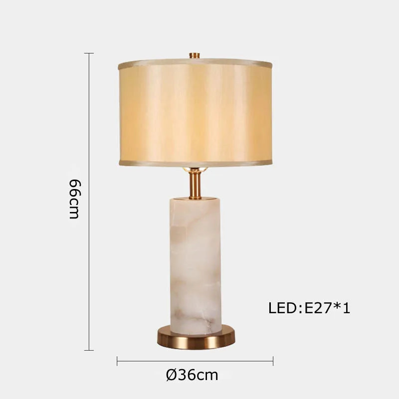Rattan and Marble Ball Lamp