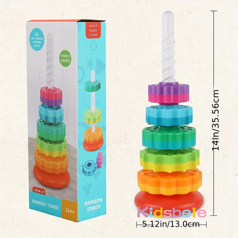 Rainbow Spinning Stacking Rings