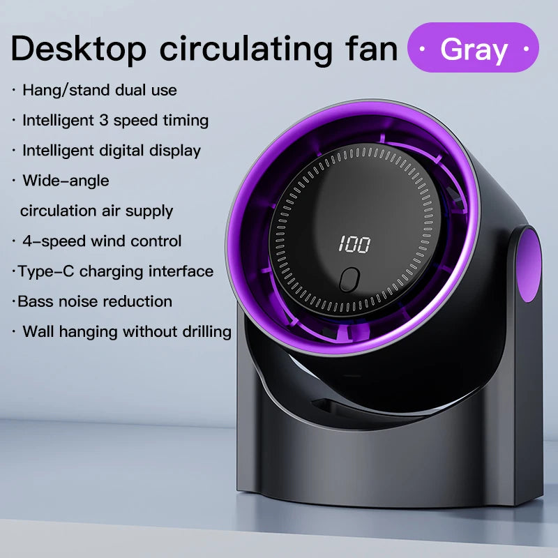 Xiaomi Smart Electric Fan Usb Multifunction Bladeless Fan Desktop Silent Wall Mounted Ventilator Fan Home Office Indoor Camping