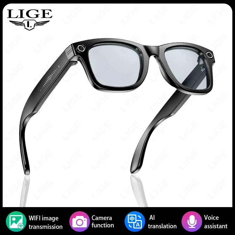 2025 New Upgrade Smart Glasses With Camera Video Recording AI Photo Recognition Bluetooth Call Translation Voice Sunglasses Men