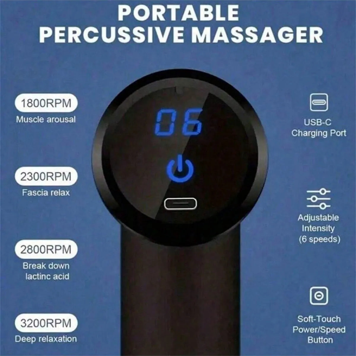 Mini Muscle Massage Gun Handheld Deep Percussion Protable Body Massager for Back Neck And Leg Pain Relief