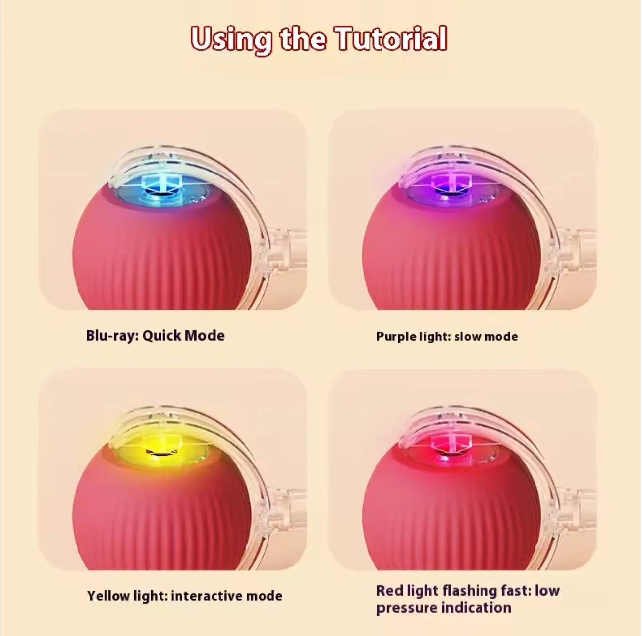 1Pcs Cat Interactive Ball Toys Automatic Rolling Ball Faux Tail Rechargeable Smart Pet Electric Toy Cat Training Imitate Mouse