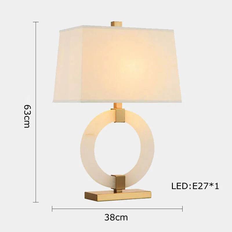 Rattan and Marble Ball Lamp