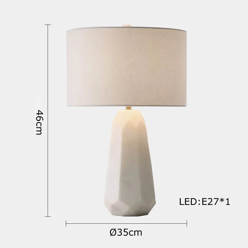 Rattan and Marble Ball Lamp
