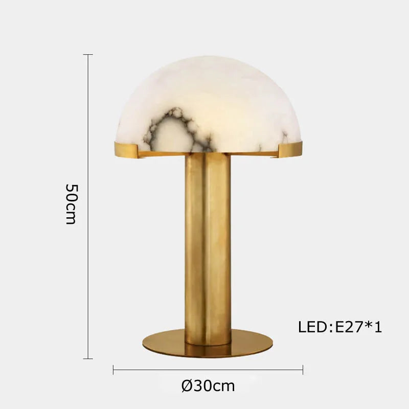 Rattan and Marble Ball Lamp
