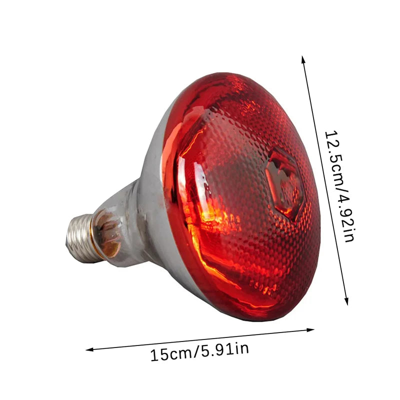 250W Poultry Infrared Heat Lamp Waterproof Anti-Explosion Thickened Light Bulbs For Piglet Chicken Duck Birds E27 Heating Lamp