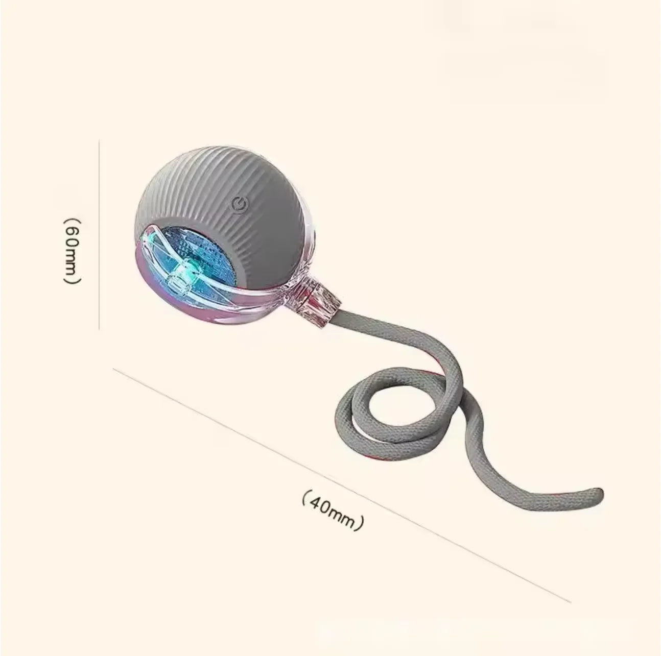 1Pcs Cat Interactive Ball Toys Automatic Rolling Ball Faux Tail Rechargeable Smart Pet Electric Toy Cat Training Imitate Mouse