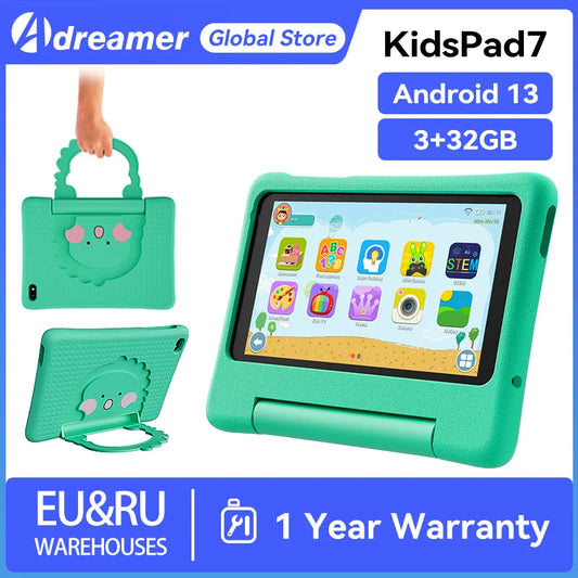 (Clearance)7 Inch Kids Tablet Android13 3GB+32GB WIFI Google Play Children Tablet for kids Study Gaming