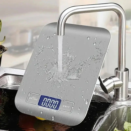 Electronic Digital Kitchen Scale  LED Display 10kg 5kg/1g Stainless Steel Panel Scales Home Jewelry Food Snacks Weighing Tools