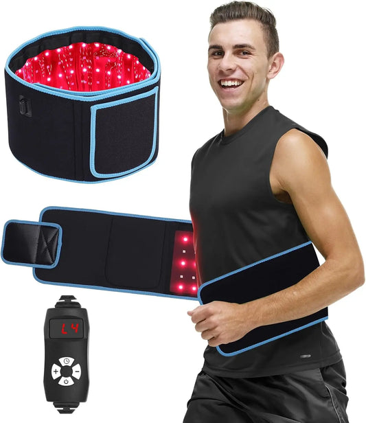 LED Phototherapy Massage Belt Red Light Hot Compress 850nm 660nm Body Shaping Weight Loss And Relaxation Back Pain Relief
