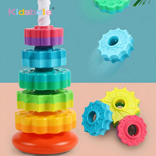 Rainbow Spinning Stacking Rings