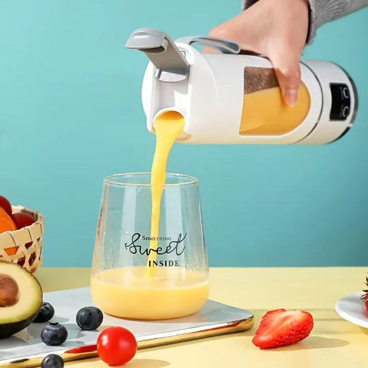 10 Blades Portable Fruit Juicer 450ml Capacity 3 Gears USB Rechargeable Blender Ice Crusher for Shakes and Smoothies Juicer Cup
