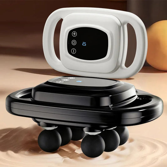 Muscle Massager Gun Waist Massage Professional Fascia Gun High Frequency Six-head Back Body Shoulder Legs Waist Massager Machine